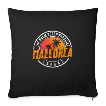 Spanien Spanisch Mallorca Spanier Urlaub Geschenk - Sofakissenbezug 45 x 45 cm - Schwarz - Vorne