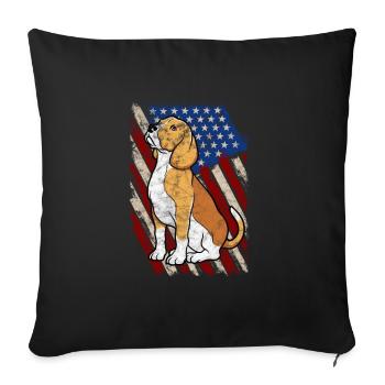 Beagle USA - Sofa pillowcase 17,3'' x 17,3'' (45 x 45 cm) - black - Front