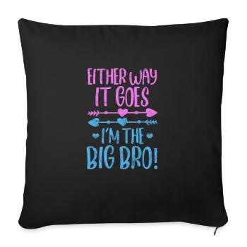 Frère - Housse de coussin décorative 45 x 45 cm - noir - Devant