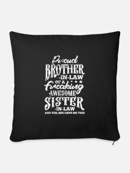 Bruder - Sofakissenbezug 45 x 45 cm - Schwarz