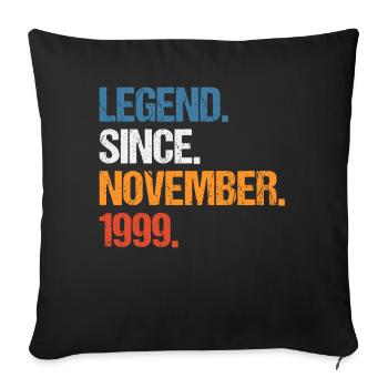 Légende depuis novembre 1999 Anniversaire - Housse de coussin décorative 45 x 45 cm - noir - Devant