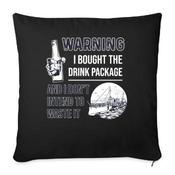 J’ai acheté le forfait boisson Cruise Holiday - Housse de coussin décorative 45 x 45 cm - noir - Devant