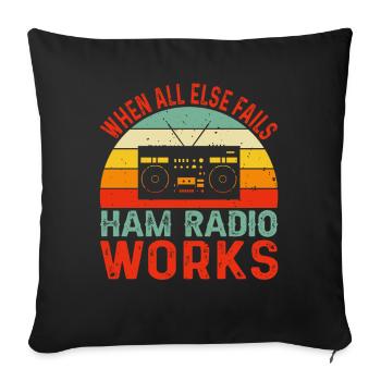 Funk Amateur Funker Funken Radio Hobby Gift - Sofa pillowcase 17,3'' x 17,3'' (45 x 45 cm) - black - Front