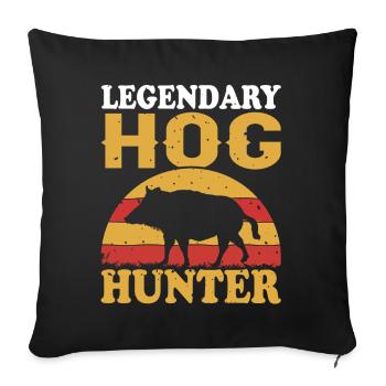 Wild Boar Hunting Hunting Hunter Game Gift - Sofa pillowcase 17,3'' x 17,3'' (45 x 45 cm) - black - Front