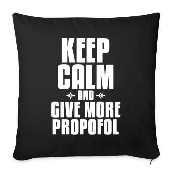 More Propofol Anesthesiologist Anesthesia - Sofa pillowcase 17,3'' x 17,3'' (45 x 45 cm) - black - Front