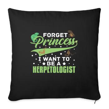 Herpetologist Girls Reptiles Amphibians - Sofa pillowcase 17,3'' x 17,3'' (45 x 45 cm) - black - Front