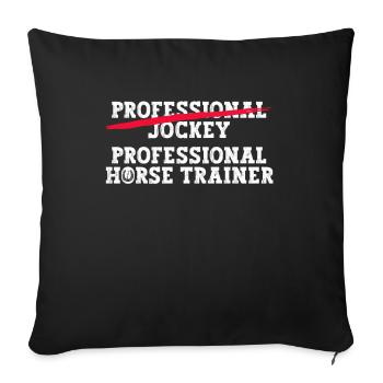 Horse Trainer Riding Horse Riding Instructor Rider - Sofa pillowcase 17,3'' x 17,3'' (45 x 45 cm) - black - Front
