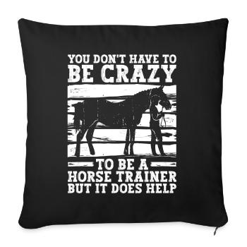 Horse Trainer Riding Horse Riding Instructor Rider - Sofa pillowcase 17,3'' x 17,3'' (45 x 45 cm) - black - Front