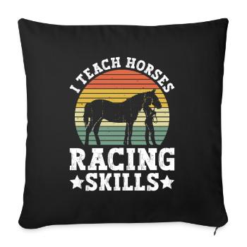 Horse Trainer Riding Horse Riding Instructor - Sofa pillowcase 17,3'' x 17,3'' (45 x 45 cm) - black - Front