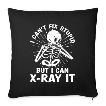 Radiologie Radiologie Docteur Technicien en radiologie Cadeau - Housse de coussin décorative 45 x 45 cm - noir - Devant