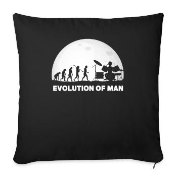 Schlagzeuger Evolution Drummer - Sofa pillowcase 17,3'' x 17,3'' (45 x 45 cm) - black - Front