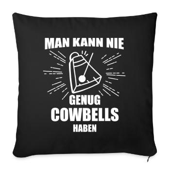 Schlagzeuger Cowbell Drummer - Sofakissenbezug 45 x 45 cm - Schwarz - Vorne