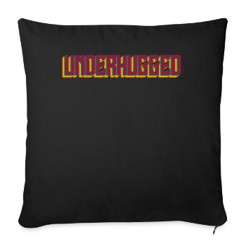 Free Hugs Underhugged Hug me - Sofa pillowcase 17,3'' x 17,3'' (45 x 45 cm) - black - Front