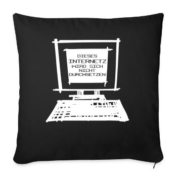 Informatik Vintage Internet Admin Nerd - Sofakissenbezug 45 x 45 cm - Schwarz - Vorne