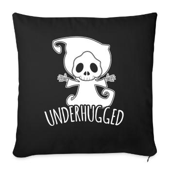 Grim Reaper Free Hugs Underhugged Hug - Sofa pillowcase 17,3'' x 17,3'' (45 x 45 cm) - black - Front