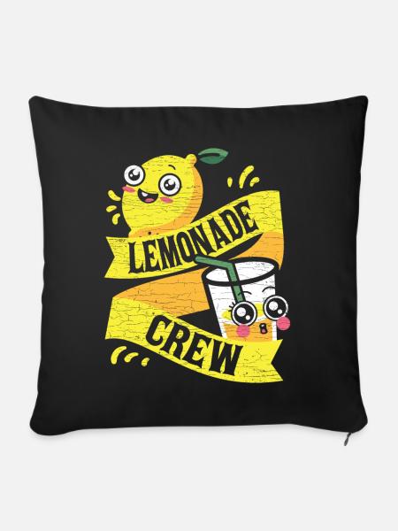 Limonadenstand Limonade - Sofakissenbezug 45 x 45 cm - Schwarz