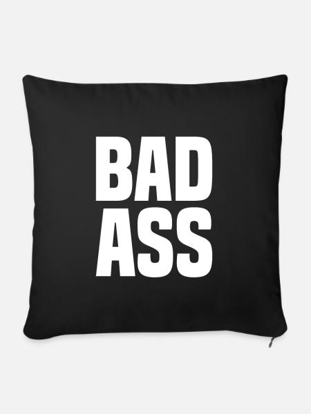 Bad Ass - Sofakissenbezug 45 x 45 cm - Schwarz