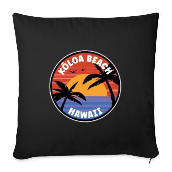 Kōloa Beach Hawaii Sunrise - Sofa pillowcase 17,3'' x 17,3'' (45 x 45 cm) - black - Front