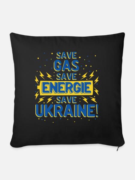 Save Ukraine Ukrainische Flagge - Sofakissenbezug 45 x 45 cm - Schwarz