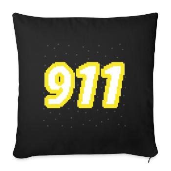 Fire brigade - Sofa pillowcase 17,3'' x 17,3'' (45 x 45 cm) - black - Front