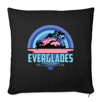 Parc national des Everglades Souvenir Pelikan SwampGebi - Housse de coussin décorative 45 x 45 cm - noir - Devant