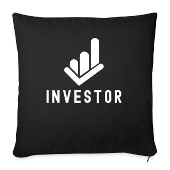 Investisseurs Financier Investir Investisseur Investir - Housse de coussin décorative 45 x 45 cm - noir - Devant