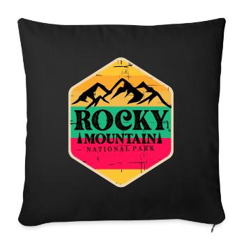 Rocky Mountains Nationalpark Colorado Wandern Camp - Sofakissenbezug 45 x 45 cm - Schwarz - Vorne