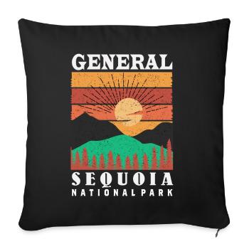 Sequoia National Park Sequoias General Nevada So - Sofa pillowcase 17,3'' x 17,3'' (45 x 45 cm) - black - Front