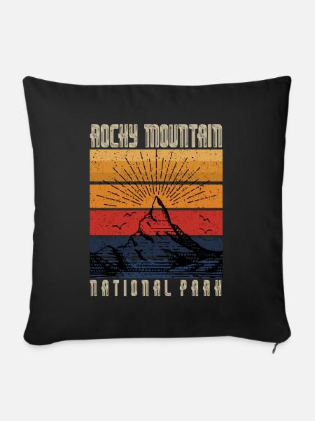 Rocky Mountain Nationalpark Wandern Camping Natur - Sofakissenbezug 45 x 45 cm - Schwarz