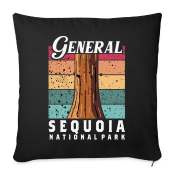 Nevada Sequoia Redwood National Park Hiking Campin - Sofa pillowcase 17,3'' x 17,3'' (45 x 45 cm) - black - Front