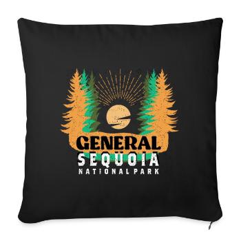 General Sequoia National Park Sequoia Nevada - Sofa pillowcase 17,3'' x 17,3'' (45 x 45 cm) - black - Front