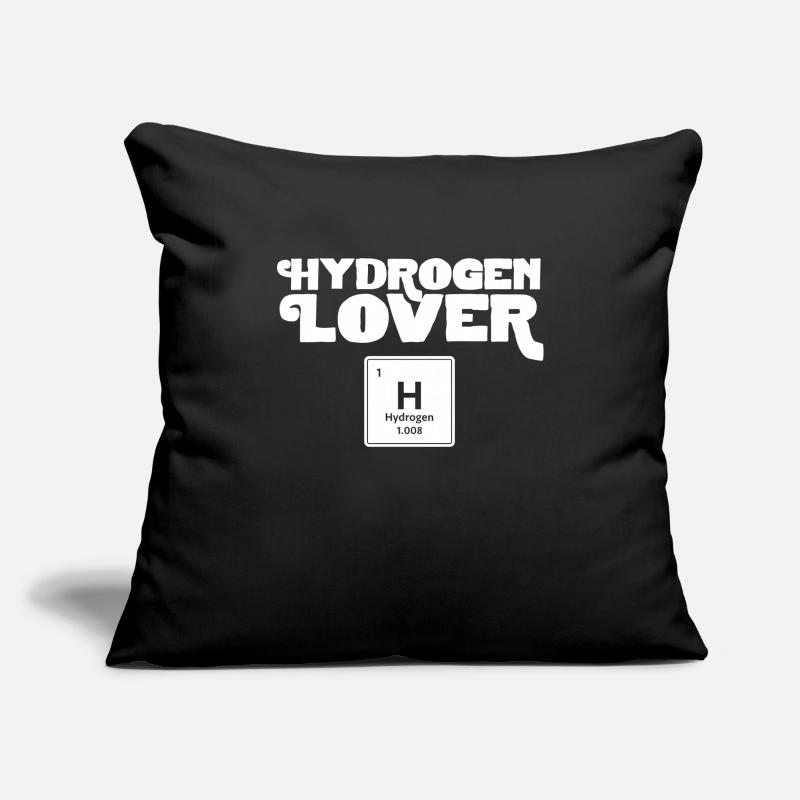 Amateurs d’hydrogène Énergie Élément hydrogène Housse de coussin décorative 45 x 45 cm
