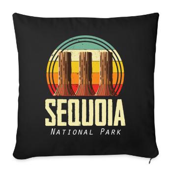 Sequoia National Park Sequoias Hiking Nature Cam - Sofa pillowcase 17,3'' x 17,3'' (45 x 45 cm) - black - Front