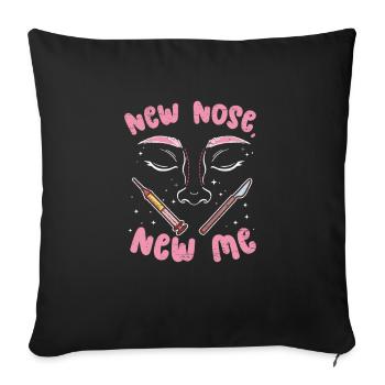 New Nose New Me Rhinoplasty Cosmetic - Sofa pillowcase 17,3'' x 17,3'' (45 x 45 cm) - black - Front
