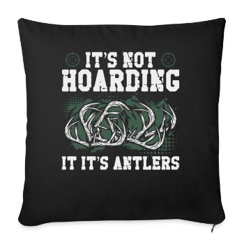 Buck Deer Hunting Hunter Vintage - Housse de coussin décorative 45 x 45 cm - noir - Devant