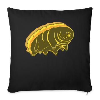 Tardigrade Water Bear Retro Tardigrades - Sofa pillowcase 17,3'' x 17,3'' (45 x 45 cm) - black - Front