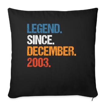 Légende depuis décembre 2003 Anniversaire - Housse de coussin décorative 45 x 45 cm - noir - Devant