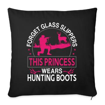 Buck Deer Hunting Hunter Girl - Sofakissenbezug 45 x 45 cm - Schwarz - Vorne
