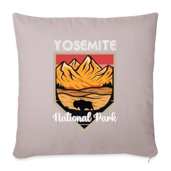 Parc national de Californie Yosemite Souvenir Bergwan - Housse de coussin décorative 45 x 45 cm - taupe clair - Devant