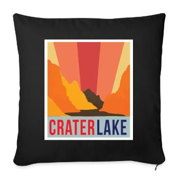 Crater Lake National Park Oregon Hiking Nature Vulk - Sofa pillowcase 17,3'' x 17,3'' (45 x 45 cm) - black - Front