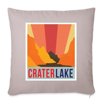 Crater Lake National Park Oregon Randonnée Nature Vulk - Housse de coussin décorative 45 x 45 cm - taupe clair - Devant