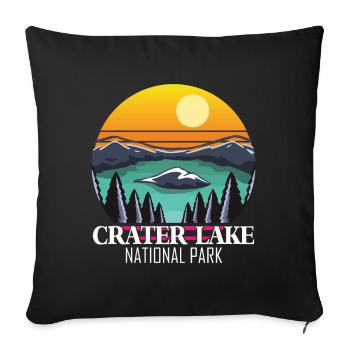 Crater Lake Souvenir National Park Oregon Hiking N - Sofa pillowcase 17,3'' x 17,3'' (45 x 45 cm) - black - Front