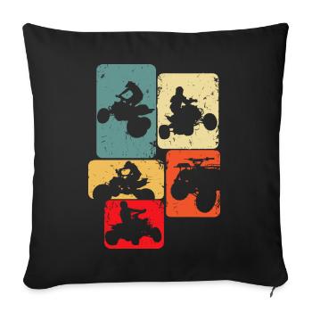 Quad ATV Quad Kids Boys Men - Sofa pillowcase 17,3'' x 17,3'' (45 x 45 cm) - black - Front