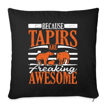 Because tapirs are fucking horny animals - Sofa pillowcase 17,3'' x 17,3'' (45 x 45 cm) - black - Front