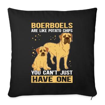 Boerboel Dog Lover Dog Owner Gift - Sofa pillowcase 17,3'' x 17,3'' (45 x 45 cm) - black - Front