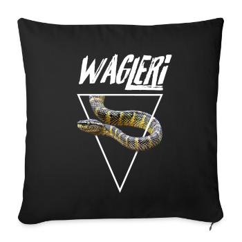 Tropidolaemus Wagleri Pitviper Serpent venimeux - Housse de coussin décorative 45 x 45 cm - noir - Devant