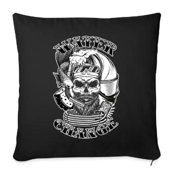Tropical Fish Keepers Aquarium Fish Water Change - Sofa pillowcase 17,3'' x 17,3'' (45 x 45 cm) - black - Front