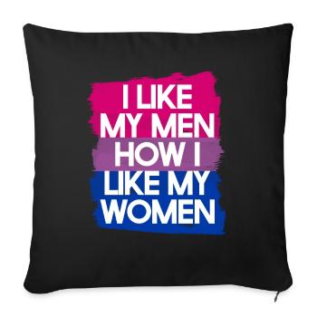 LGBT Rainbow Gay Pride Homo Lesbian Gay - Sofa pillowcase 17,3'' x 17,3'' (45 x 45 cm) - black - Front