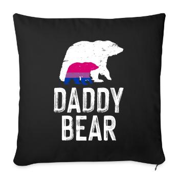 LGBT Rainbow Gay Pride Homo Lesbian Gay - Sofa pillowcase 17,3'' x 17,3'' (45 x 45 cm) - black - Front