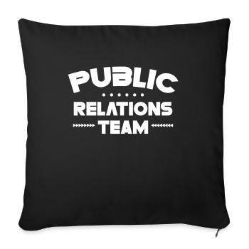 Team Öffentlichkeitsarbeit PR Public Relations Job - Sofa pillowcase 17,3'' x 17,3'' (45 x 45 cm) - black - Front
